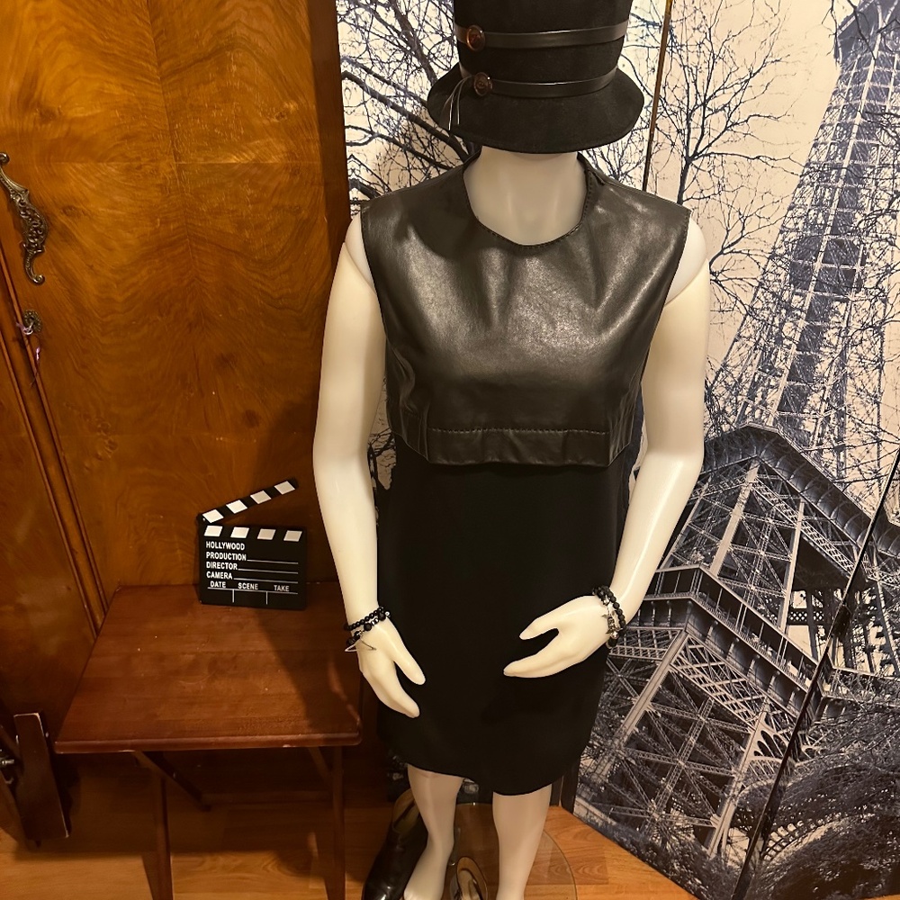 Jean Paul Gaultier Leather Jersey Dress